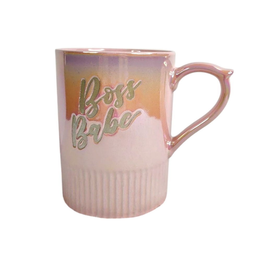 10 Strawberry Street Boss Babe Mug In Luster Pink 24 Oz.